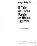 Cover of: El Taller de Gráfica Popular en México, 1937-1977