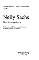 Cover of: Nelly Sachs by Michael Kessler, Jürgen Wertheimer (Hrsg.).
