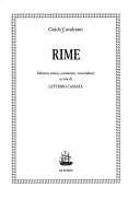Rime by Guido Cavalcanti