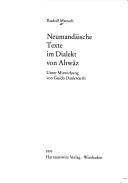 Cover of: Neumandäische Texte im dialekt von Ahwāz