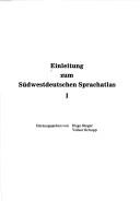 Cover of: Einleitung zum Südwestdeutschen Sprachatlas by herausgegeben von Hugo Steger, Volker Schupp.