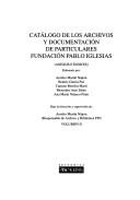 Cover of: Catálago de los archivos y documentación de particulares, Fundación Pablo Iglesias