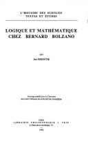 Cover of: Logique et mathématique chez Bernard Bolzano