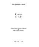 Cover of: L' amour de l'art