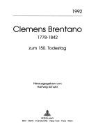 Cover of: Clemens Brentano 1778-1842 zum 150. Todestag