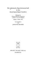 Cover of: Die italienische Sprachwissenschaft in den deutschsprachigen Ländern: Beiträge des Wissenschaftlichen Kongresses zu Ehren von G.B. Pellegrini (Siegen, 8. März 1991)