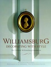 Cover of: Williamsburg, decorating with style