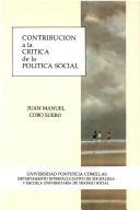 Contribución a la crítica de la política social by Juan Manuel Cobo Suero