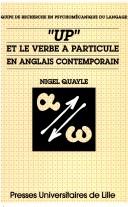 "Up" et le verbe a particule en anglais contemporain by Nigel Quayle