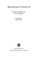 Cover of: Wahrnehmungen im poetischen All: Festschrift für Alfred Behrmann zum 65. Geburtstag