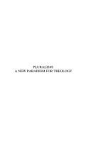 Cover of: Pluralism: a new paradigm for theology