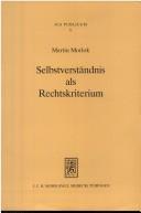 Cover of: Selbstverständnis als Rechtskriterium