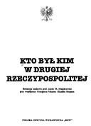 Cover of: Kto był kim w Drugiej Rzeczypospolitej
