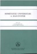 Cover of: Homenatge universitari a Joan Fuster