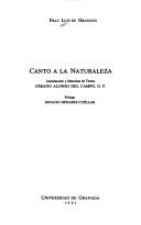 Cover of: Canto a la naturaleza by Luis de Granada
