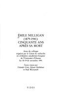 Cover of: Emile Nelligan (1879-1941): cinquante ans après sa mort : actes du colloque