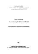 Cover of: Index des lemmes du De orthographia de Giovanni Tortelli