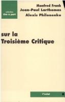 Cover of: Sur la troisième critique