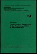 Cover of: Überlegungen zur Umsetzung der Dritten Versicherungsrichtlinien in das deutsche Recht