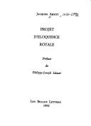 Cover of: Projet d'éloquence royale