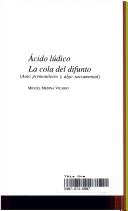 Cover of: Ácido lúdico ; La cola del difunto by Miguel Medina Vicario