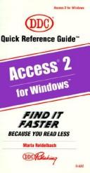 Cover of: Access 2 for Windows by Maria Reidelbach