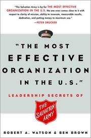 Cover of: The Most Effective Organization in the U.S. by Robert Watson, James Benjamin Brown