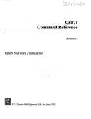 Cover of: OSF/1 command reference, revision 1.2