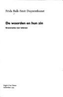 Cover of: De woorden en hun zin: grammatica voor iedereen