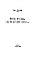 Cover of: Żydzi, Polacy, czy po prostu ludzie--