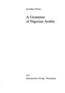 Cover of: A grammar of Nigerian Arabic