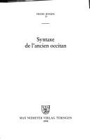 Cover of: Syntaxe de l'ancien occitan by Frede Jensen