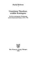 Cover of: Umstrittene Theodizee, erzählte Kontingenz by Rudolf Behrens