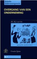 Cover of: Overgang van een onderneming by M. J. van Vliet