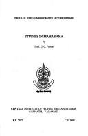 Cover of: Studies in Mahāyāna