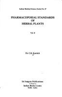 Cover of: Pharmacopoeial standards of herbal plants