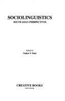 Cover of: Sociolinguistics: South Asian perspectives