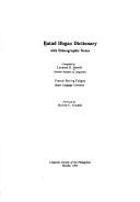 Batad Ifugao dictionary by Leonard E. Newell