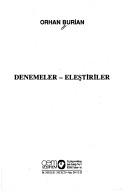 Cover of: Denemeler, eleştiriler