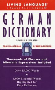Cover of: Basic German Dictionary (LL(R) Complete Basic Courses) by Living Language