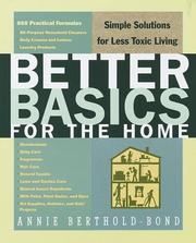 Cover of: Better basics for the home by Annie Berthold-Bond