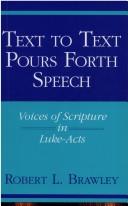 Text to text pours forth speech by Robert L. Brawley