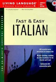 Cover of: Fast and Easy Italian (Fast & Easy