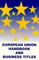 Cover of: European Union handbook and business titles