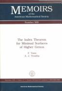 Cover of: The index theorem for minimal surfaces of higher genus
