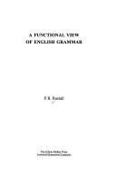 Cover of: A functional view of English grammar by P. R. Rastall