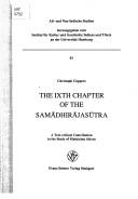 Cover of: The IXth chapter of the Samādhirājasūtra: a text-critical contribution to the study of Mahāyāna sūtras