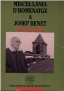 Cover of: Miscel·lània d'homenatge a Josep Benet