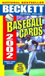 Cover of: Beckett Official Price Guide to Baseball Cards 2002, 21st Edition (Official Price Guide to Baseball Cards)
