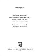 Cover of: Die in Orgeltabulaturen überlieferten Instrumentalwerke Jacob Hasslers und ihre stilistischen Grundlagen: Studien zur Instrumentalmusik des 16. und frühen 17. Jahrhunderts